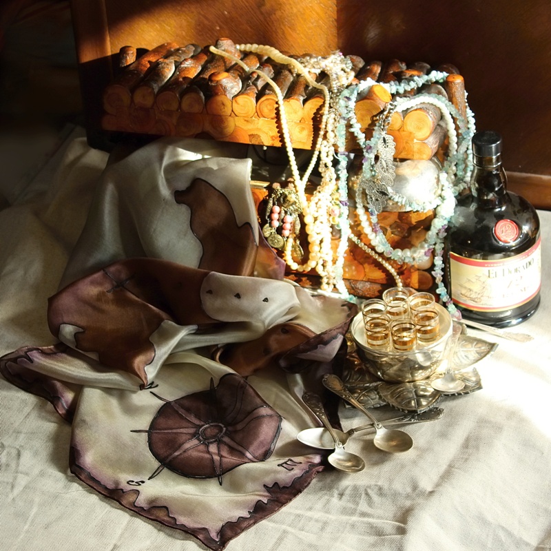 Hedvábný šátek - Ostrov pokladů