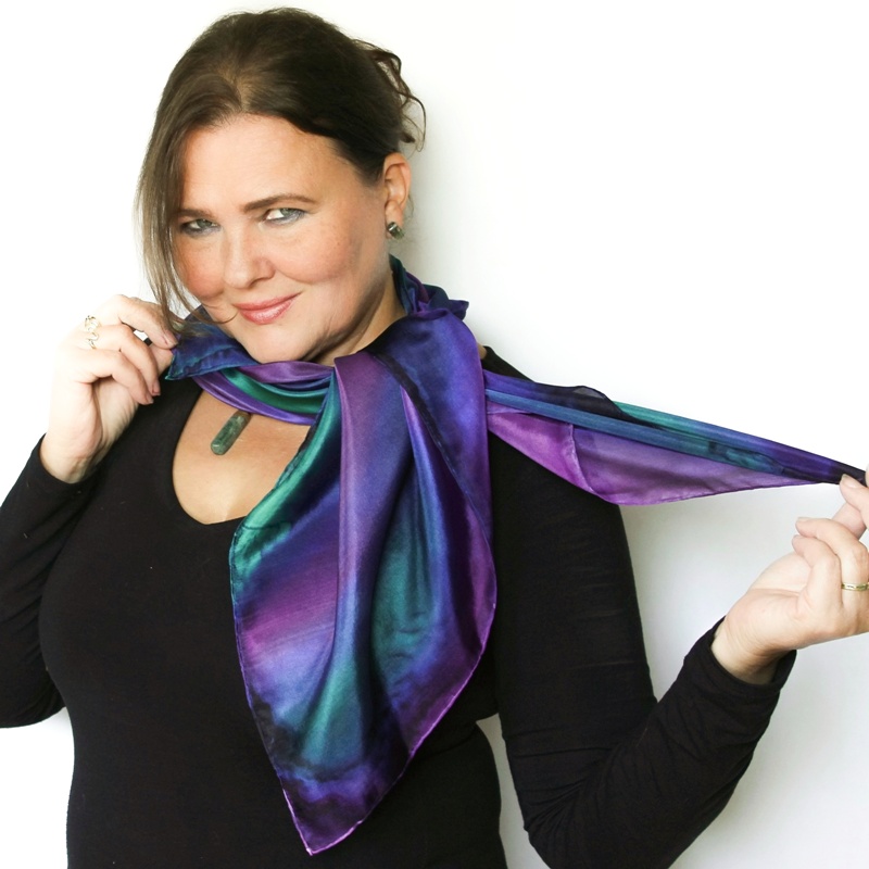 Hedvábný šátek - Švestky v petroleji