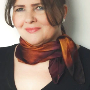 Hedvábný šátek - Švestky v hořčici 3