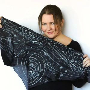 Hedvábný šátek - Černá noc