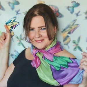 Hedvábný šátek - Motýlí