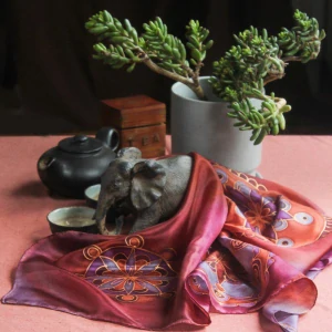 Hedvábný šátek - Mandala