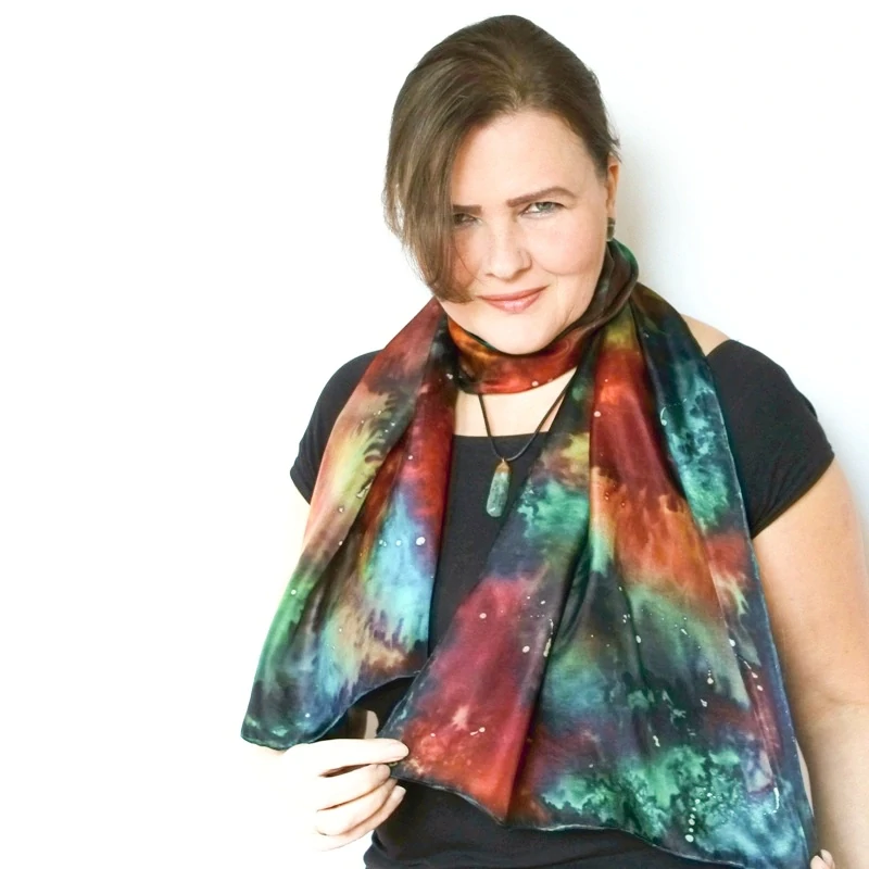 Hedvábný šál - Kosmický sen