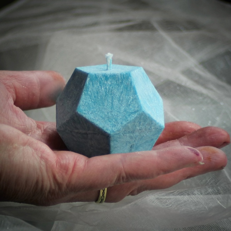 Svíčka Kvantový krystal - Hnědá