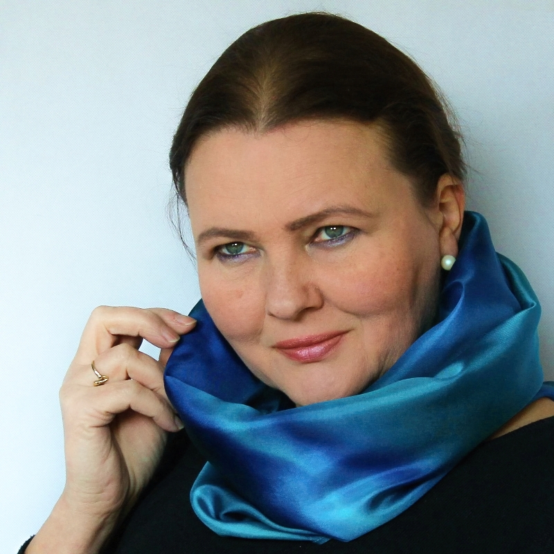 Hedvábný nákrčník - Modro tyrkysový