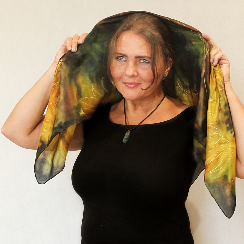 Hedvábný šátek - Slunečnice