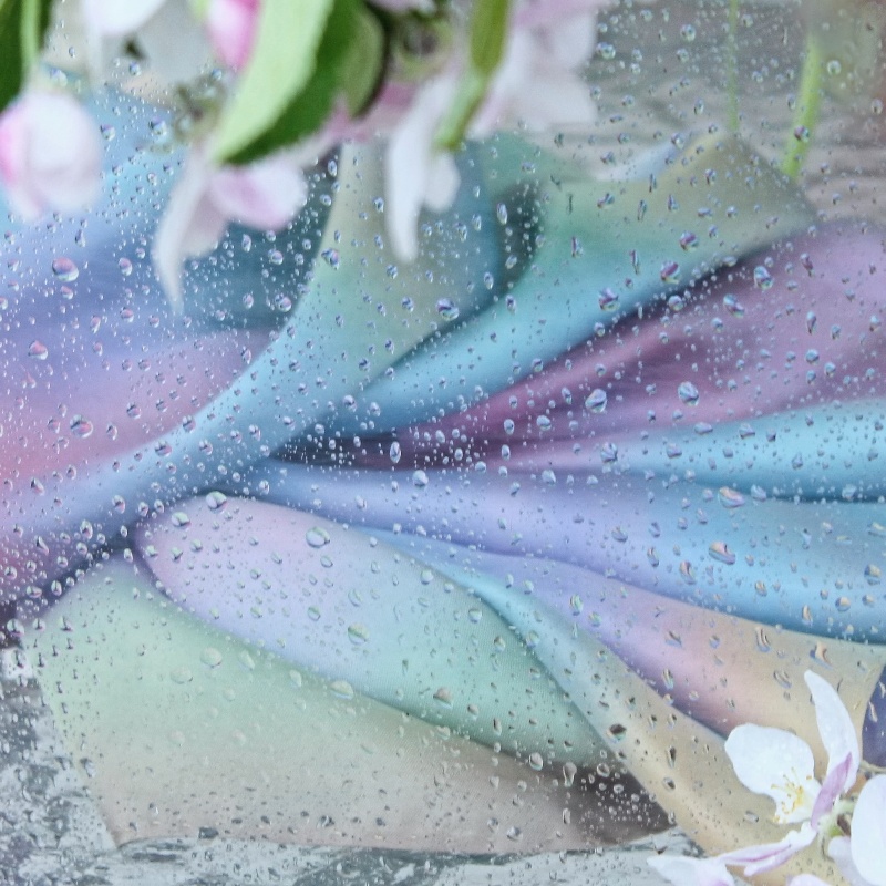 Hedvábný šátek - Duhový twill