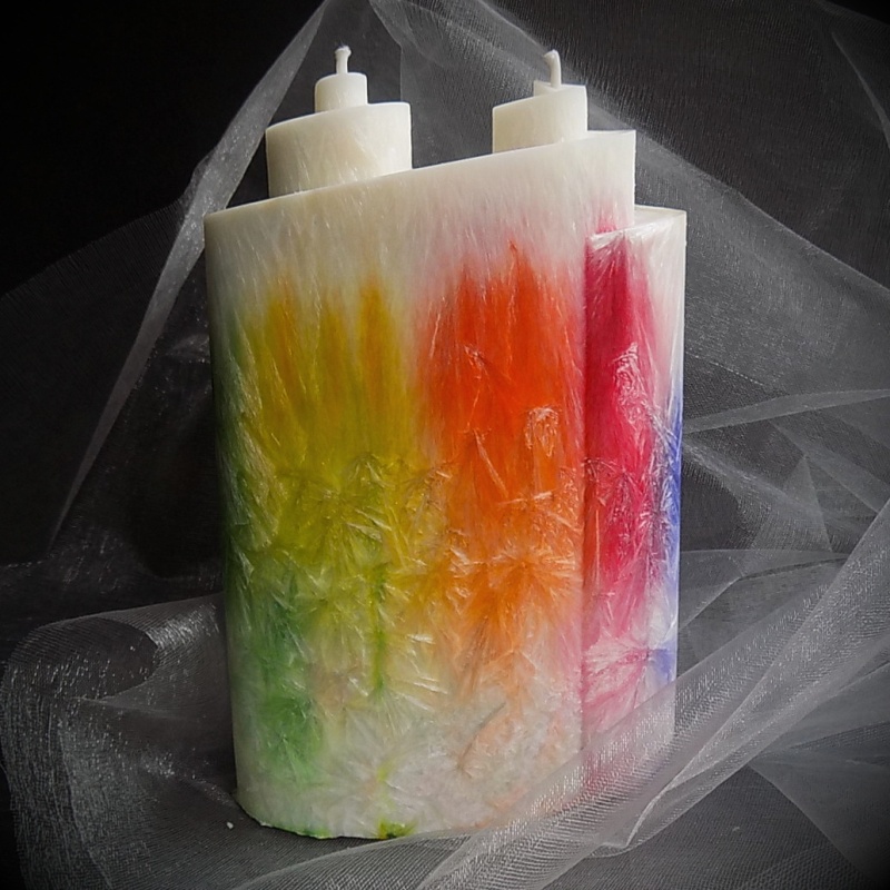 Svíčka Dvojitá spirála - Čakrová