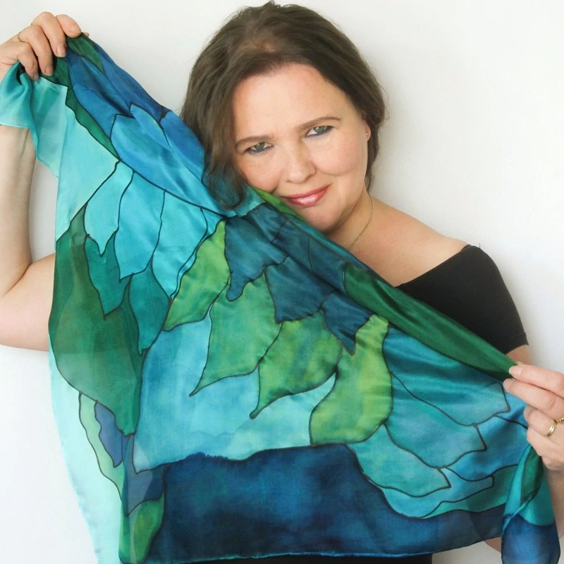 Hedvábný šátek - Modrásek