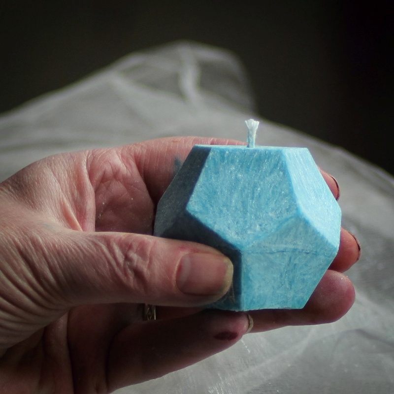 Svíčka Kvantový krystal - Hnědá