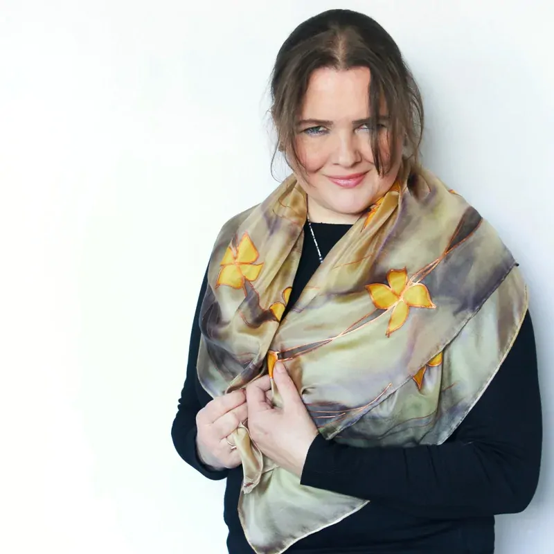 Hedvábný šátek - Zlatý déšť