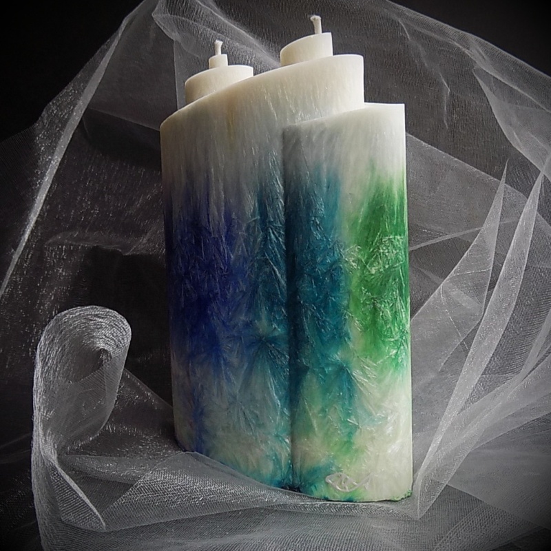 Svíčka Dvojitá spirála - Čakrová