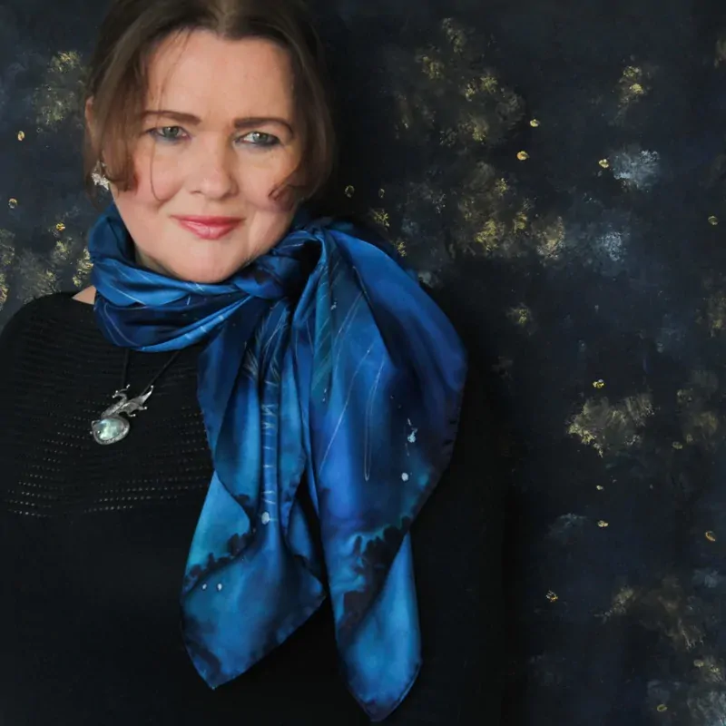 Hedvábný šátek - Noční twill