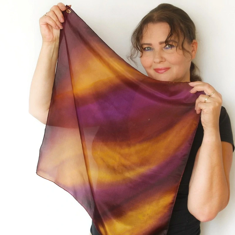 Hedvábný šátek - Švestky v hořčici 3