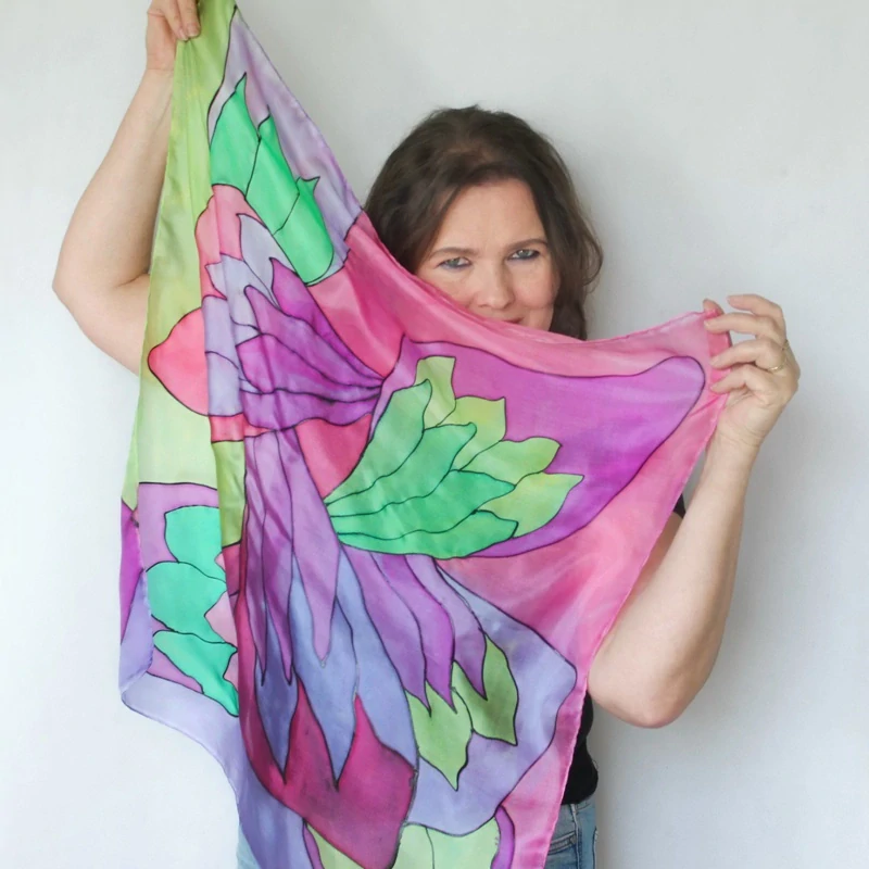 Hedvábný šátek - Motýlí