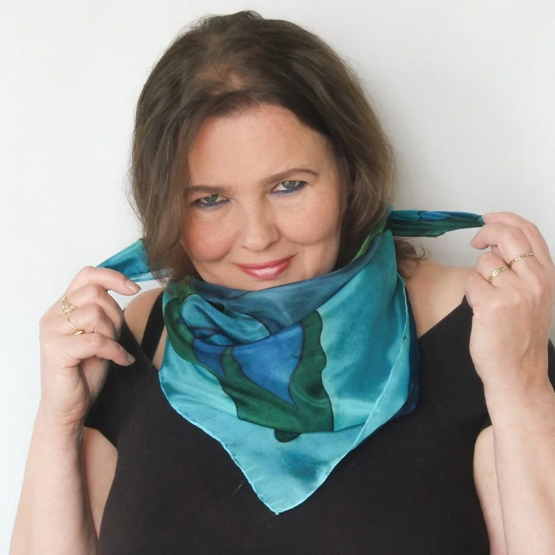 Hedvábný šátek - Modrásek