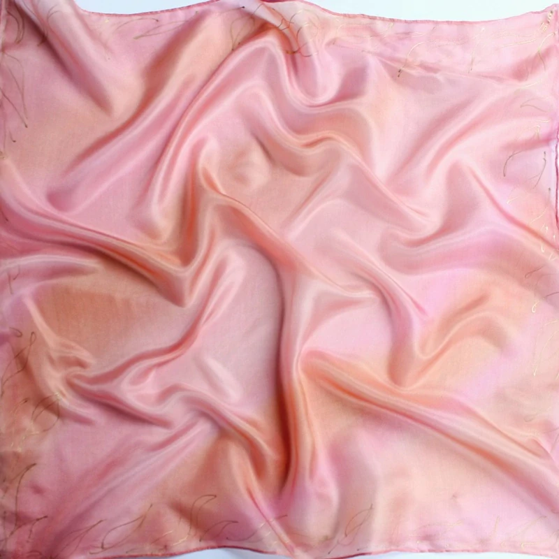 Hedvábný šátek - Světle lososový