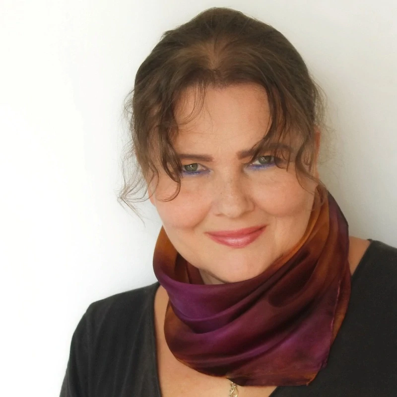 Hedvábný šátek - Švestky v hořčici 3