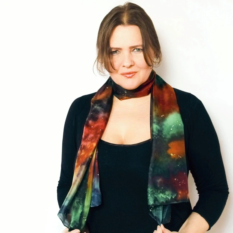 Hedvábný šál - Kosmický sen