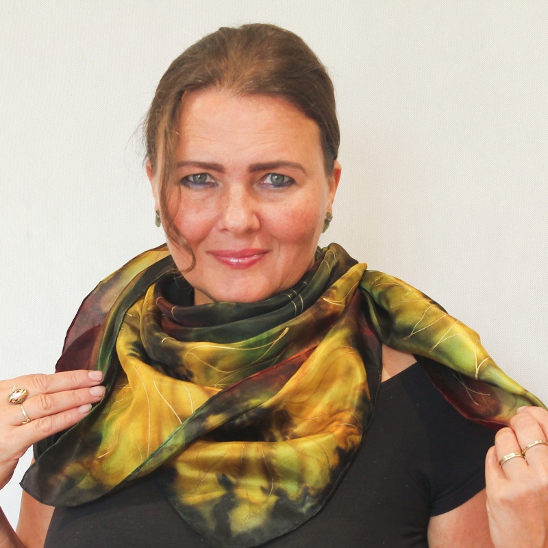 Hedvábný šátek - Slunečnice