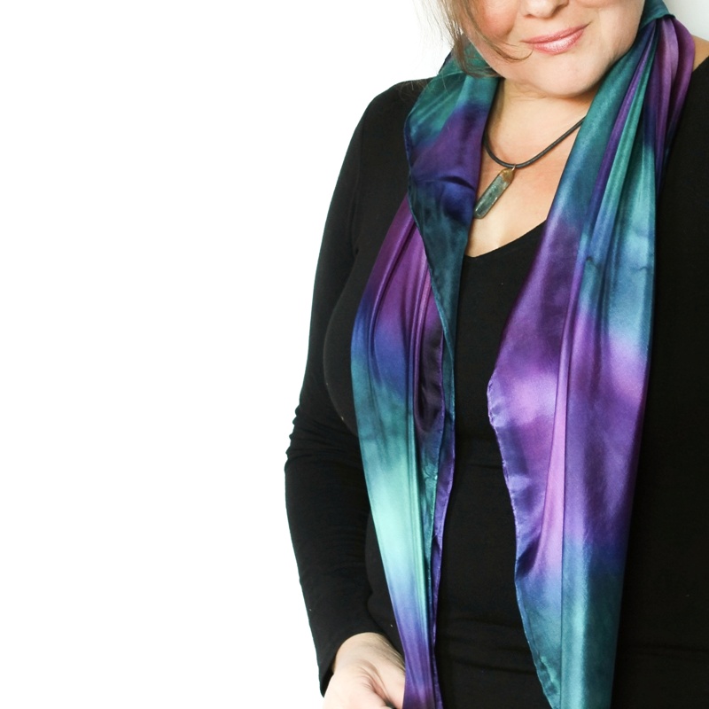 Hedvábný šátek - Švestky v petroleji