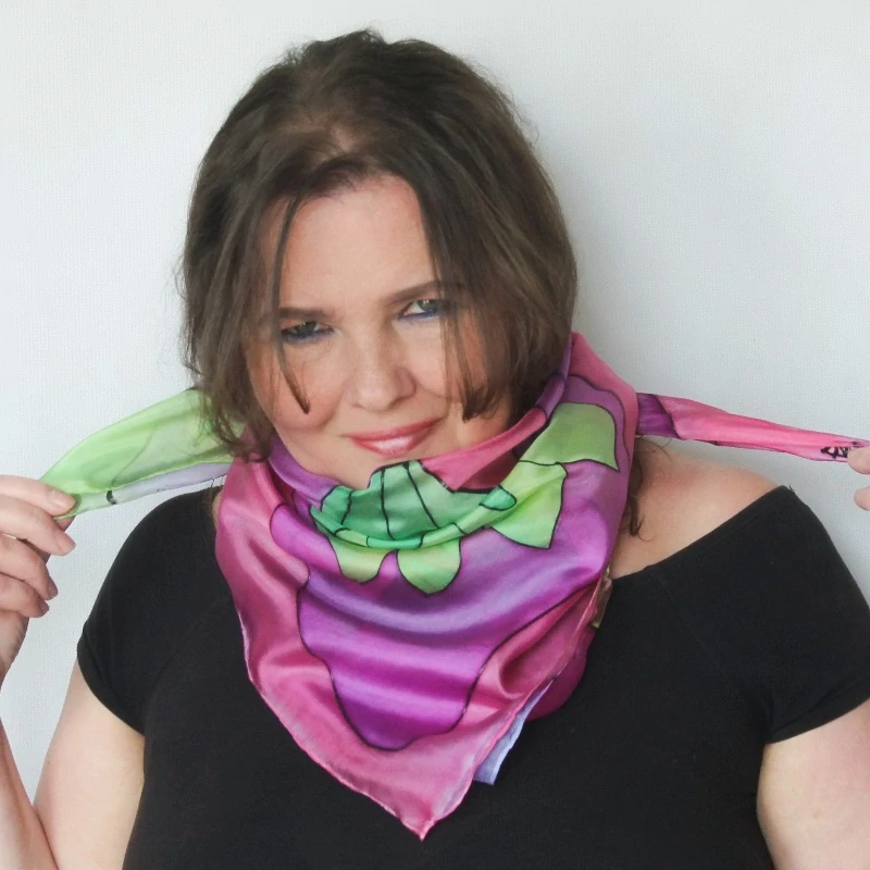 Hedvábný šátek - Motýlí