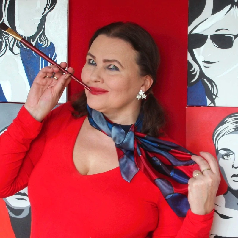 Hedvábný šátek - Pop art