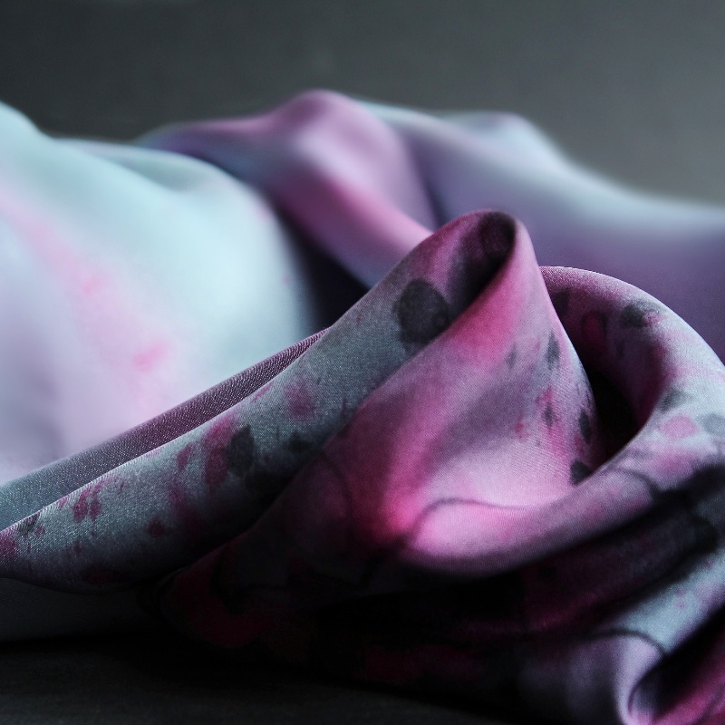 Hedvábná sukně -Růžovo šedá