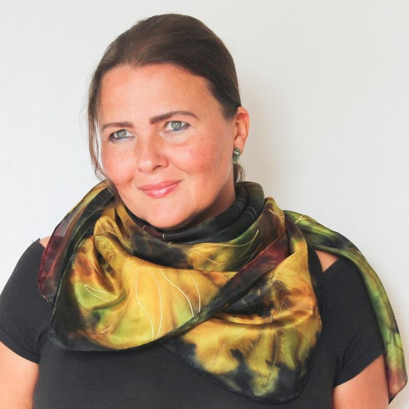 Hedvábný šátek - Slunečnice