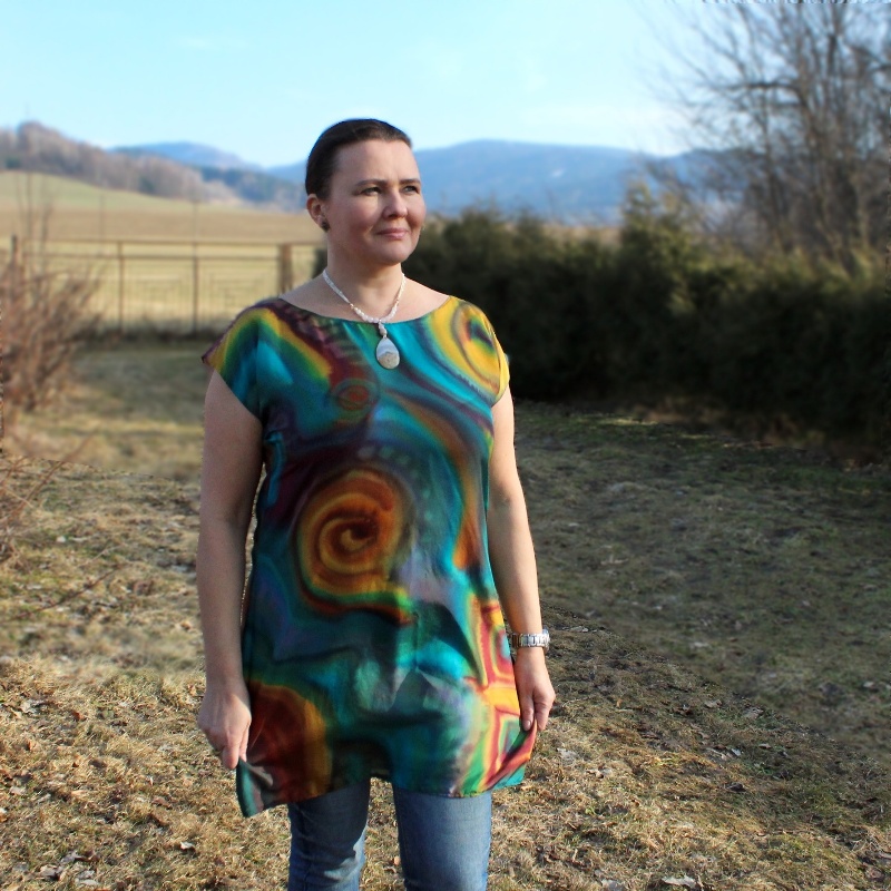 Hedvábná tunika - Etno