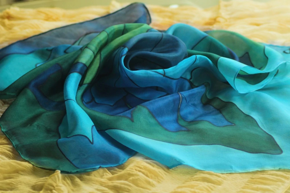 Hedvábný šátek - Modrásek