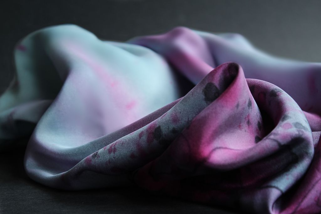 Hedvábná sukně -Růžovo šedá